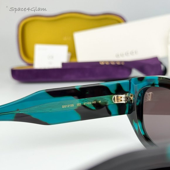 NEW Gucci GG1215S 001 Havana Grey Rectangle Unisex Sunglasses GG 1215S main image 5